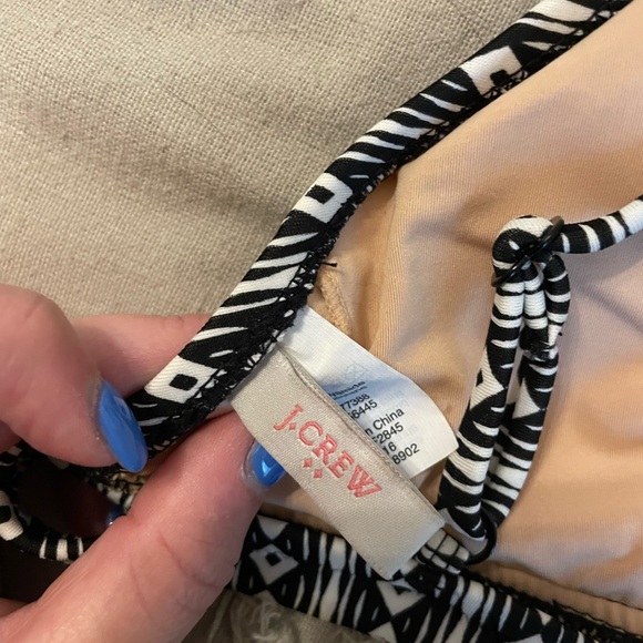 J. crew black and white pattern swim top - Picture 3 of 4